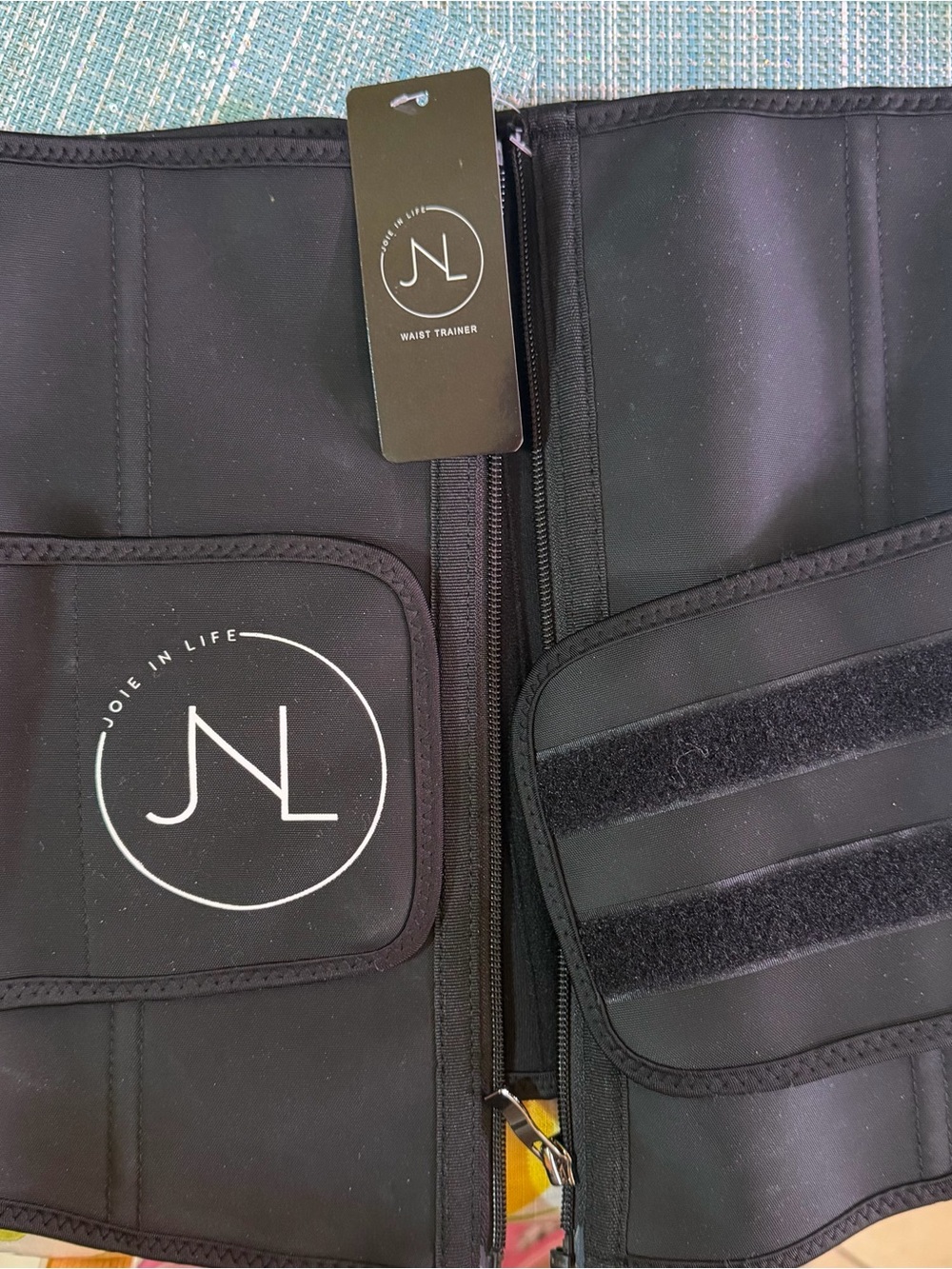 Black Waist Trainer with Adjustable Velcro
